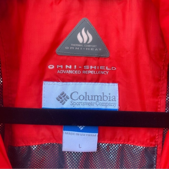 COLUMBIA Sz L Omni Heat and Omni Shield Zipper Garage Closure Pockets Vest - Picture 6 of 12